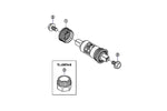 Shimano BB-UN26-E bottom bracket cartridge exploded view showing threaded components