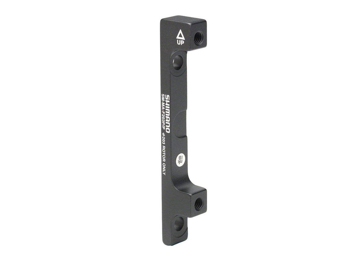Shimano SM-MA-F203P/P disc brake mount adapter for 203mm rotor, matte black