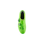 Shimano S-SPHYRE SH-RC901 cycling shoes in bright green with dual BOA dials