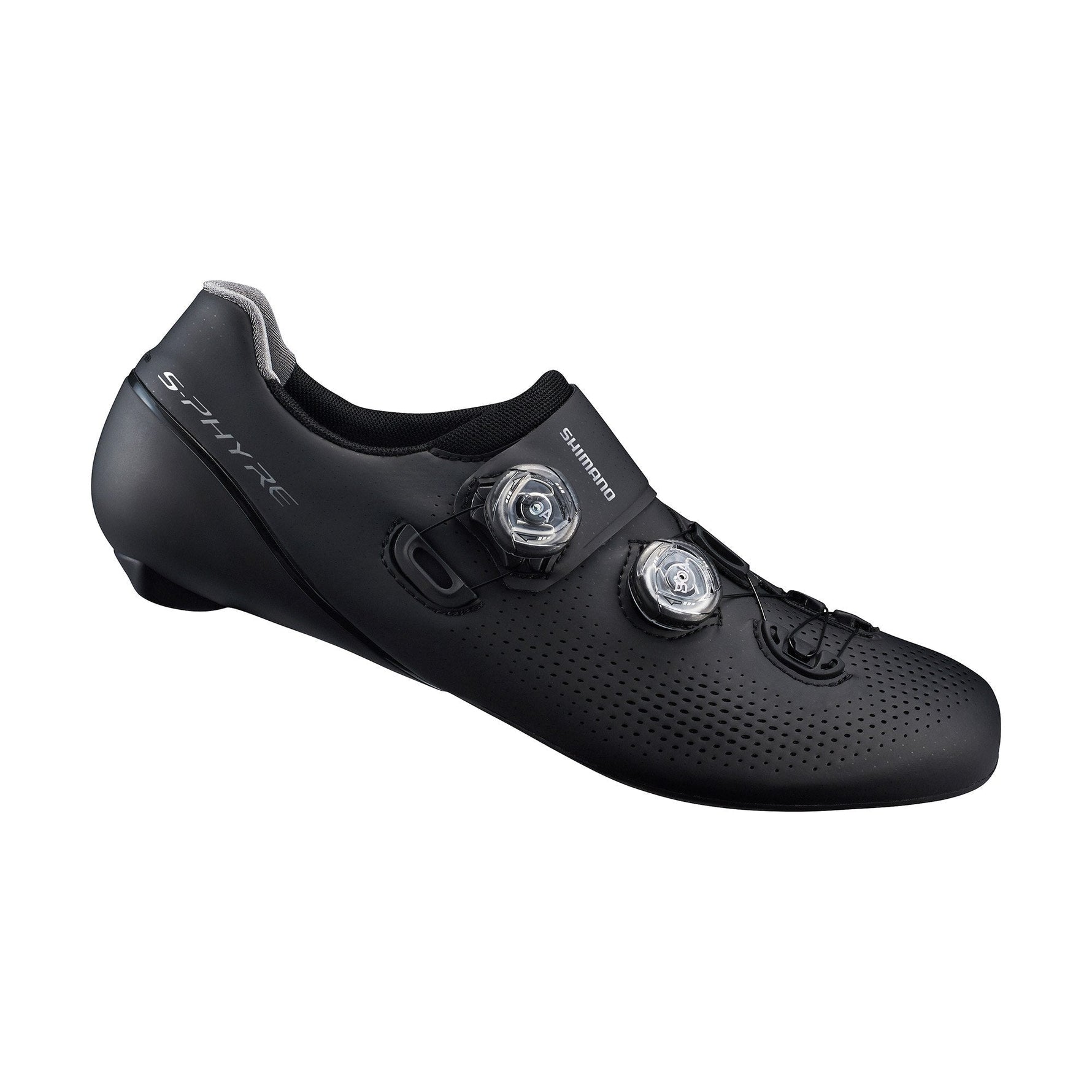 Shimano S-SPHYRE SH-RC901 cycling shoes in black with dual BOA dials