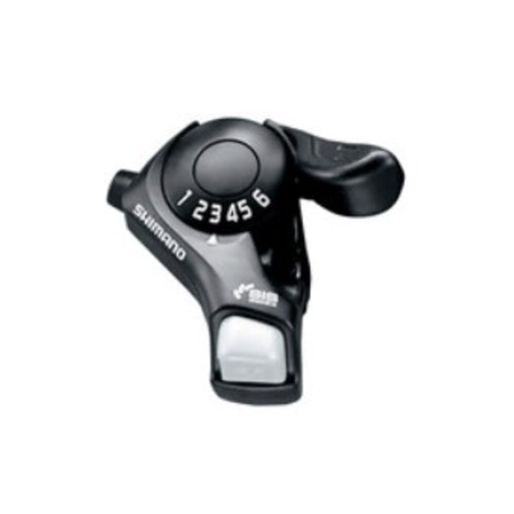 Shimano Tourney SL-TX30 6-speed friction shift lever in black with numbered gear indicator