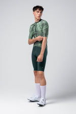 Gobik Attitude 2.0 Short Sleeve Jersey Men's in Crash green tropical leaf pattern