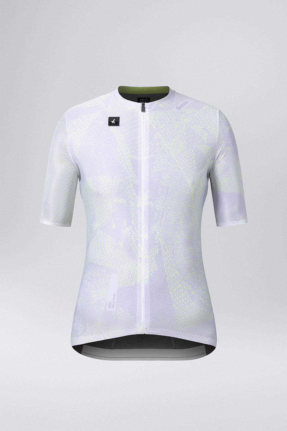 GOBIK Miami Attitude Women's cycling jersey in white-silver with green accents