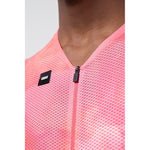 Gobik Carrera 3.0 jersey in bright pink dimple pattern with quarter zip