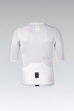 White Gobik Carrera 3.0 cycling jersey with mesh sleeves and rear pockets