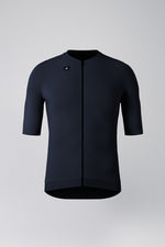 Gobik CX Solid short sleeve cycling jersey in dark navy blue with full zip