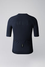 Gobik CX Solid cycling jersey in dark navy blue with rear pockets