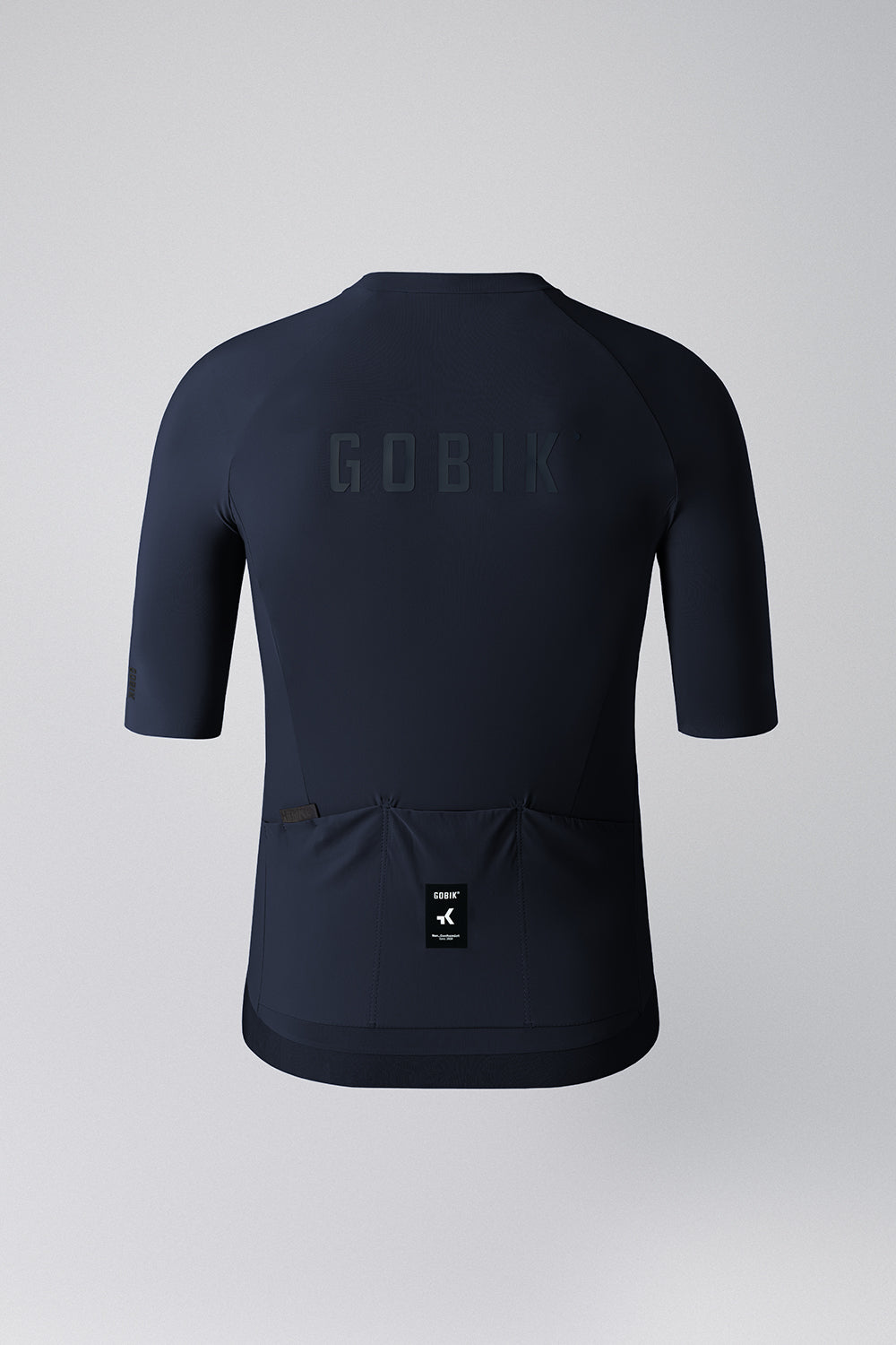 Gobik CX Solid cycling jersey in dark navy blue with rear pockets