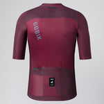 Gobik Magnitude men's cycling jersey in burgundy Barossa colorway with three rear pockets