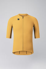 Gobik Phantom Jersey in golden yellow with full zip and three-quarter sleeves