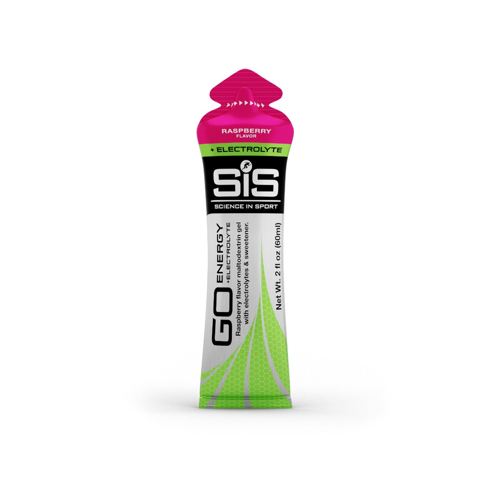 SIS Science in Sport GO Energy Plus Electrolyte Gel 60ml Raspberry flavor single packet