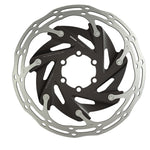 SRAM Centerline 2-piece bike disc brake rotor with black center and silver outer ring