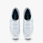 Shimano SH-RC302 white road cycling shoes top view with BOA closure system