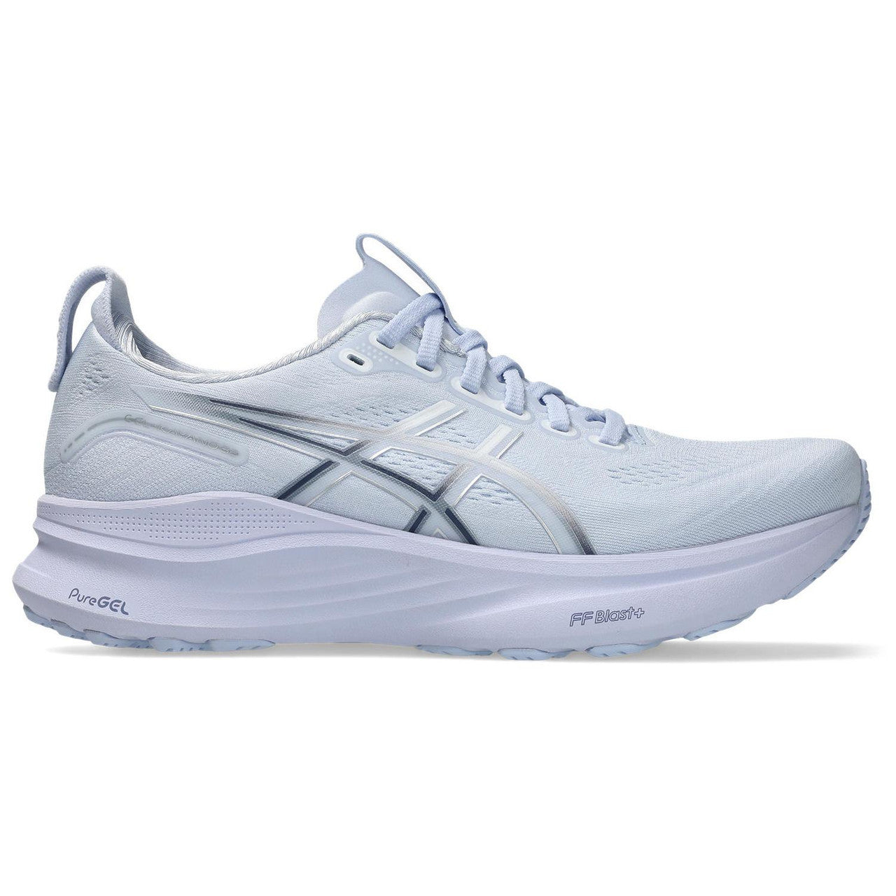 ASICS GEL-KAYANO 32 women's running shoe in light blue colorway