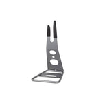Silver metal Eltin bike rack stand with adjustable support and ventilation holes