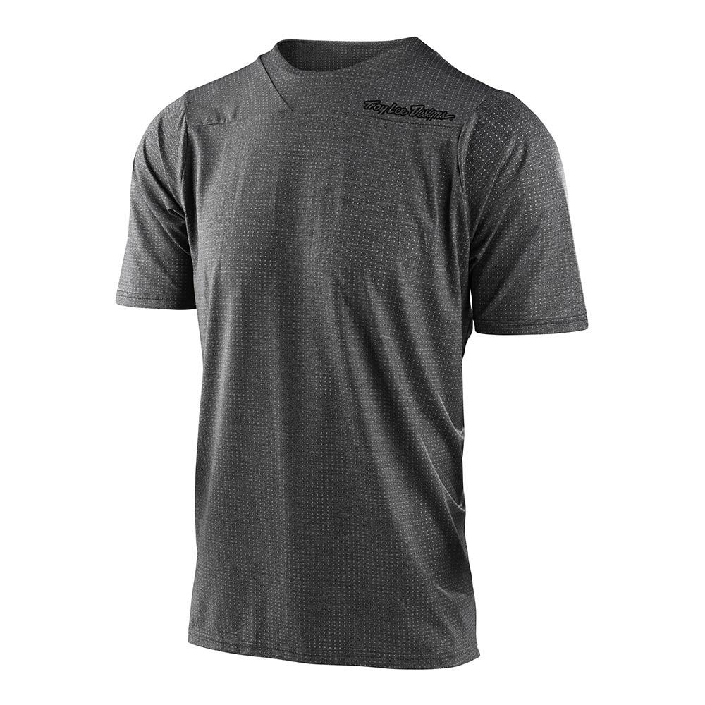 Troy Lee Designs Skyline SS Jersey in heather dark gray with subtle dot texture pattern