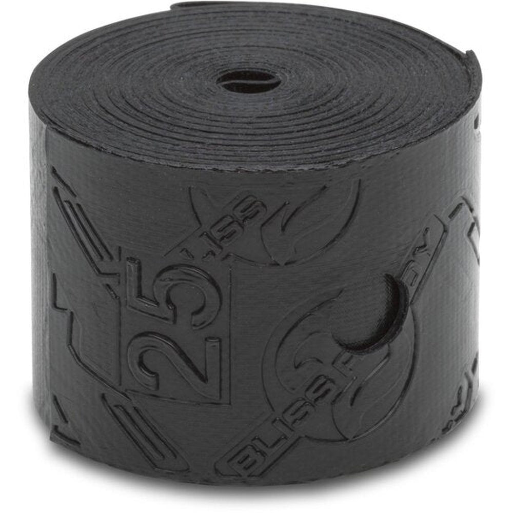 Black Specialized 2Bliss Ready rim strip rolled up showing embossed branding