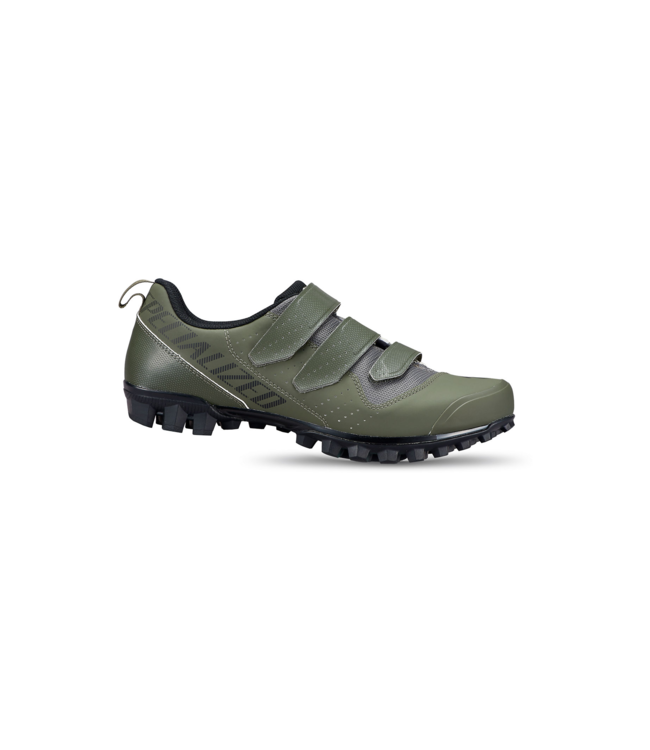 Specialized Recon 1.0 mountain bike shoes in oak green with velcro straps