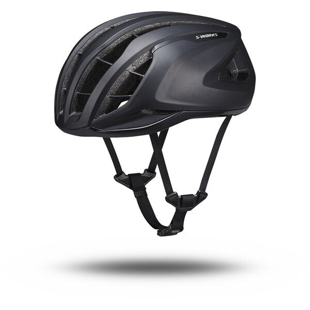 Specialized S-Works Prevail 3 cycling helmet in black with professional studio lighting