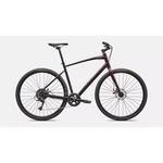 Specialized Sirrus X 1.0 hybrid bike in dark metallic burgundy finish