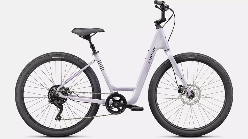 Specialized Roll 3.0 Low Entry bicycle in gloss UV lilac with black components