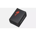 Specialized bicycle inner tube in black packaging with red S logo