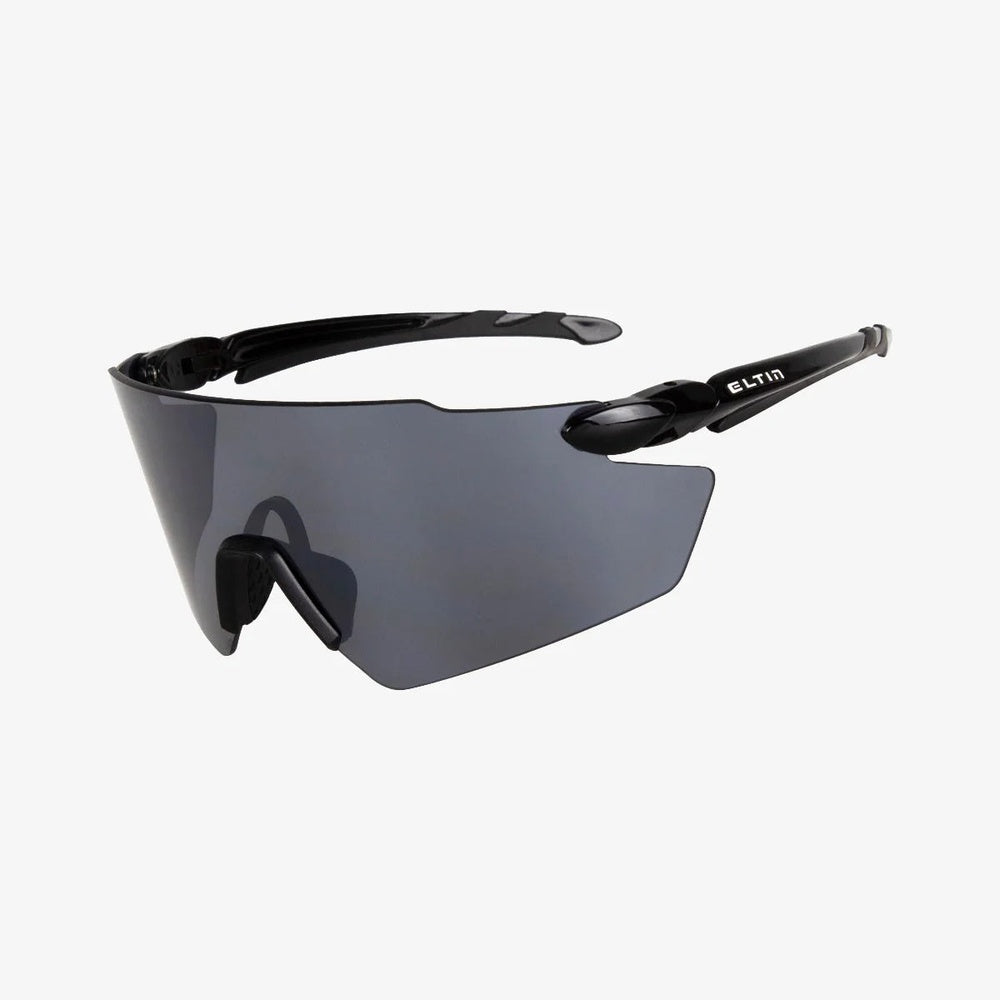 ELTIN Speed Snake black sports sunglasses with wraparound design and dark lenses