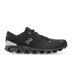 On Cloud X 3 running shoes in black with distinctive cloud sole technology