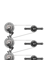 SRAM XX SL T-Type power meter crankset with derailleur and chain on white background