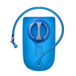 CamelBak blue hydration reservoir with drinking tube and bite valve