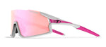 Tifosi Stash sunglasses in white frame with pink accents and gradient lens