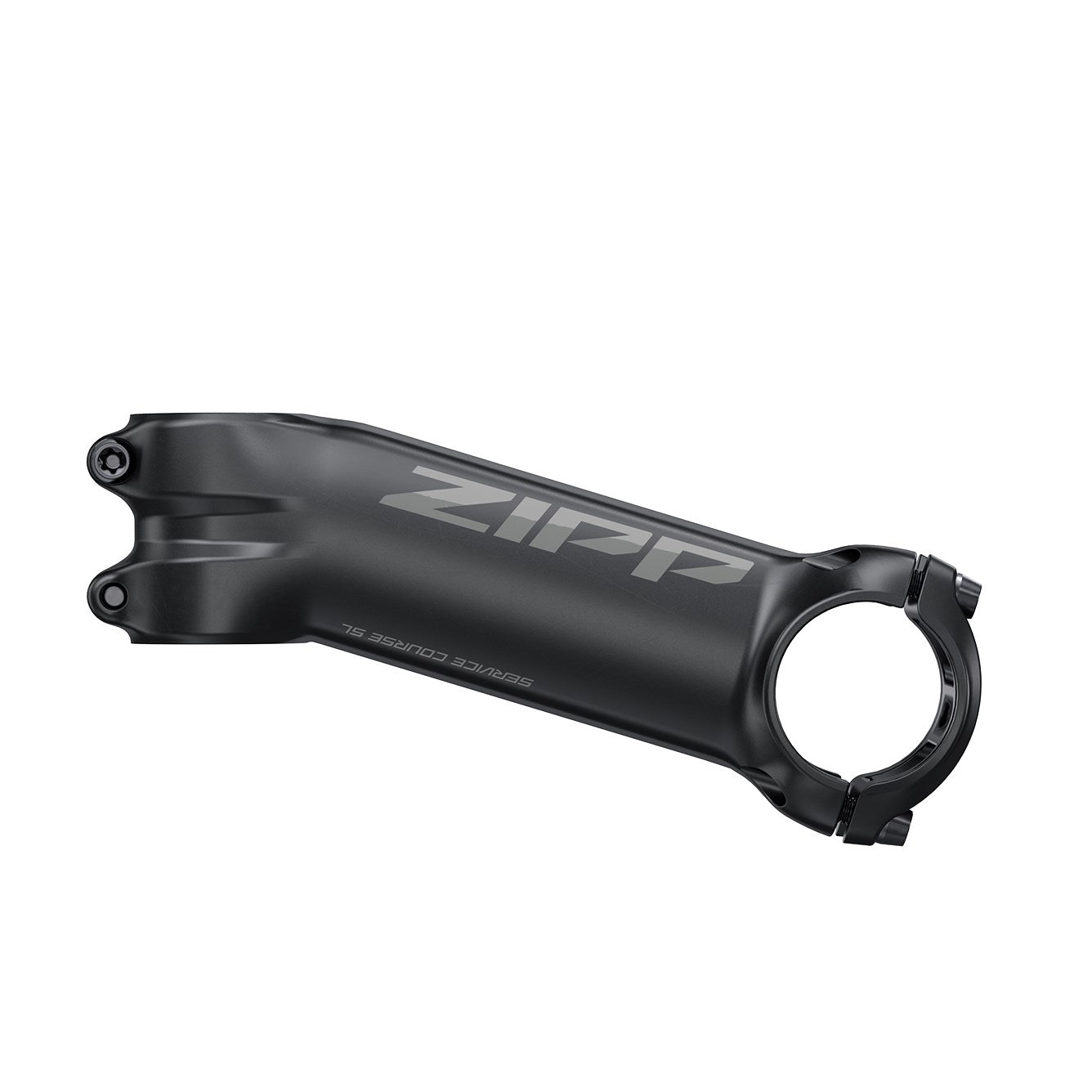 Zipp Service Course SL black bicycle stem with professional studio lighting
