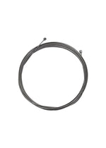 Sunlite stainless steel bike gear cable coiled on white background