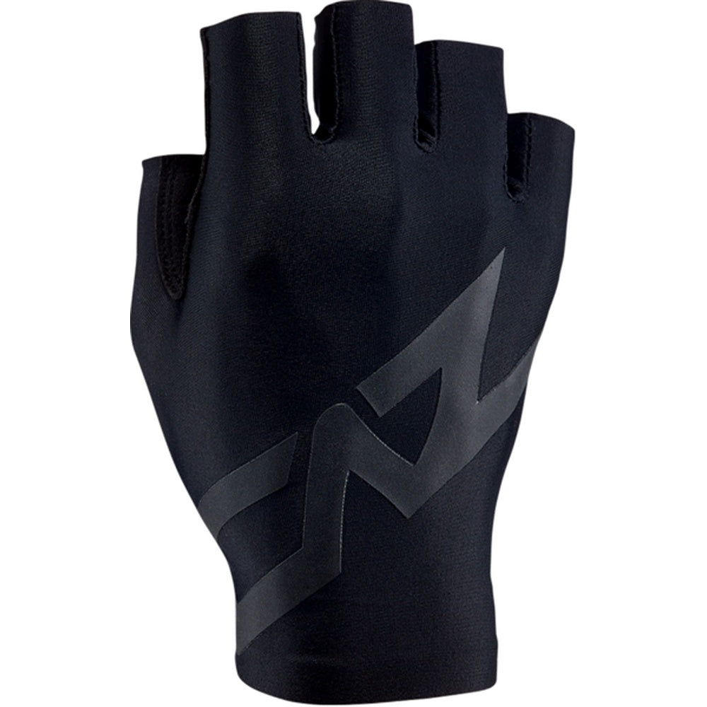 Black Supacaz SupaG Short fingerless cycling gloves with geometric logo design