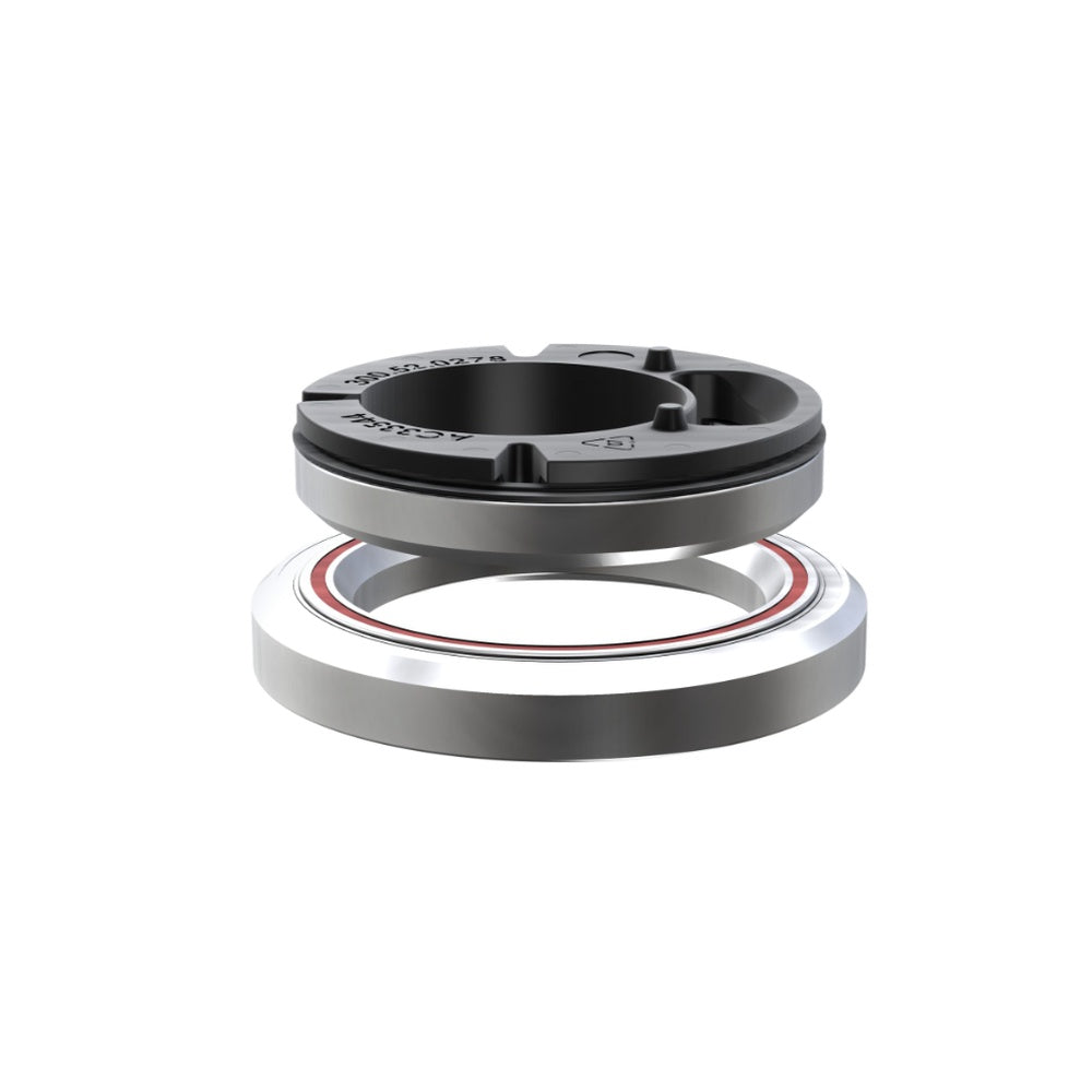 Syncros bicycle headset components in black and stainless steel finish, exploded view
