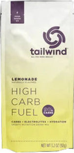 Tailwind Nutrition High Carb Fuel Lemonade single serving sachet, 92g sports drink mix