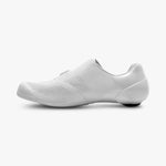 White Shimano SH-RC903 S-Phyre cycling shoe with perforated ventilation side profile