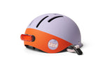 Thousand Next Youth Helmet in lavender and orange with rear safety light and chin strap
