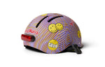Thousand Next Youth Helmet in Lavender Sunset with SmileyWorld graphics and rear safety light