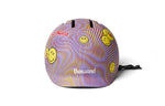 Thousand Next Youth Helmet in Lavender Sunset with psychedelic swirl pattern and smiley face graphics