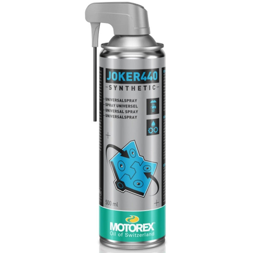 Motorex Joker 440 Synthetic Universal Spray 500ml silver aerosol can with green base