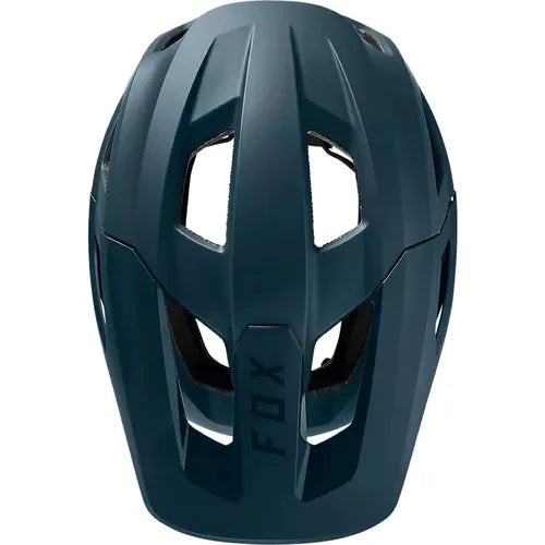 Fox Racing Mainframe Trvrs mountain bike helmet in dark teal slate blue color