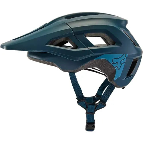 Fox Racing Mainframe Trvrs mountain bike helmet in teal blue with ventilation