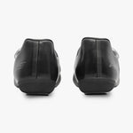 Shimano RC502 cycling shoes in black shown from rear heel view