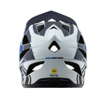 Troy Lee Designs Stage Helmet MIPS in Signature Blue colorway rear view