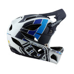 Troy Lee Designs Stage Helmet MIPS in Signature Blue with white base and blue graphics