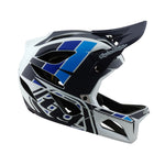 Troy Lee Designs Stage Helmet MIPS in Signature Blue colorway with white and black accents