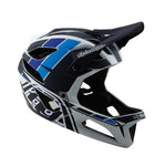 Troy Lee Designs Stage Helmet MIPS in Signature Blue colorway with geometric graphics