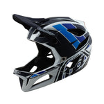 Troy Lee Designs Stage Helmet MIPS in Signature Blue with black white graphics