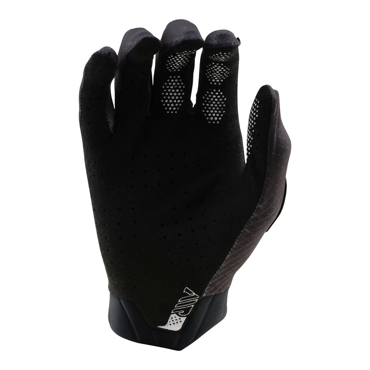 Troy Lee Designs TLD Air Glove in solid black, palm view showing perforated grip zones